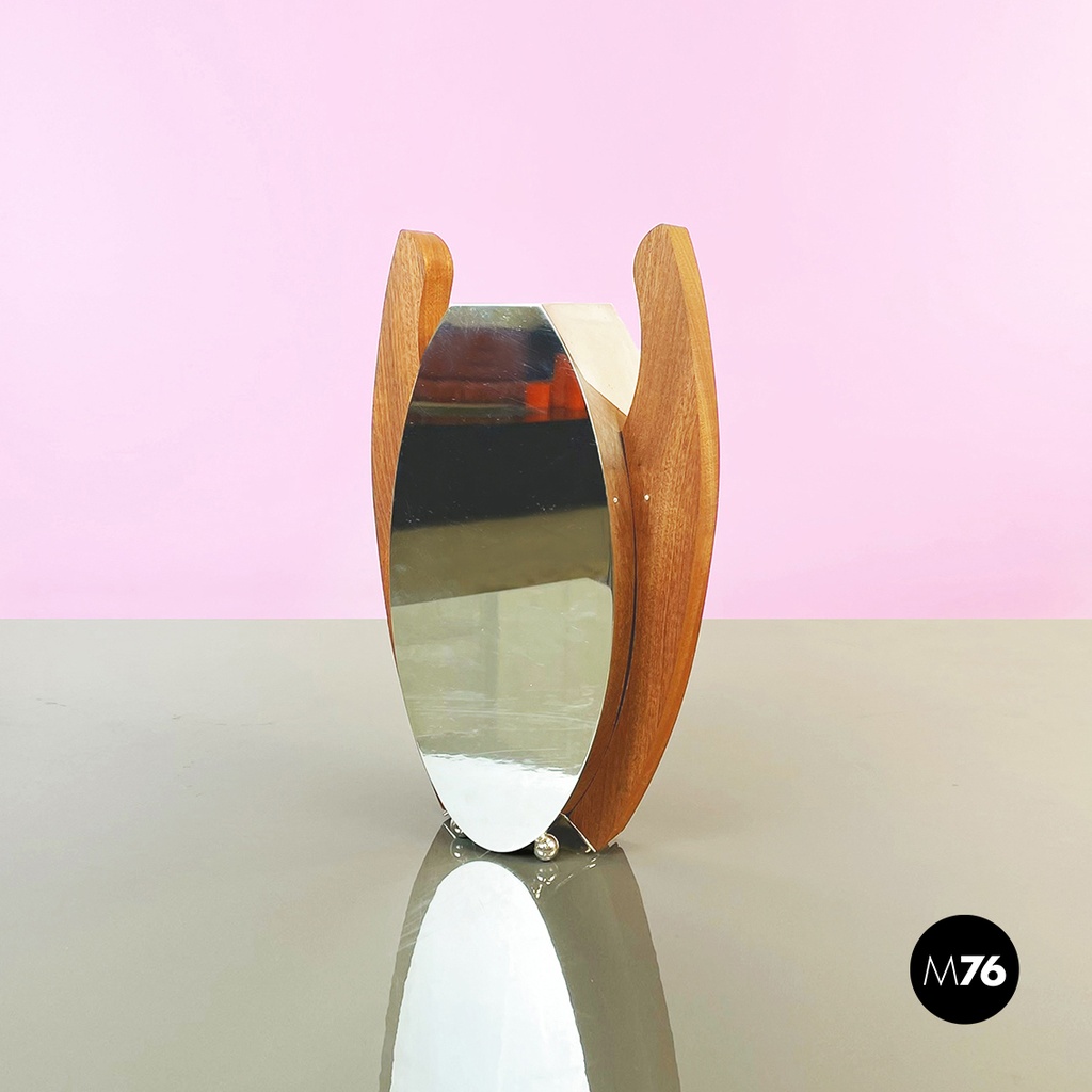Vaso in legno e metallo di Cleto Munari, 2000 ca.