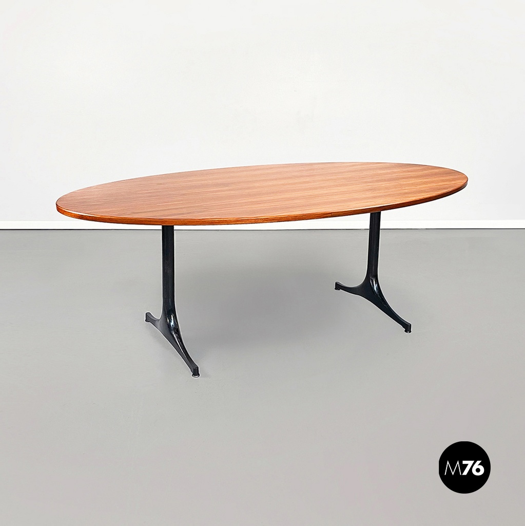 Tavolo da pranzo ovale di George Nelson per Herman Miller, 1960 ca.