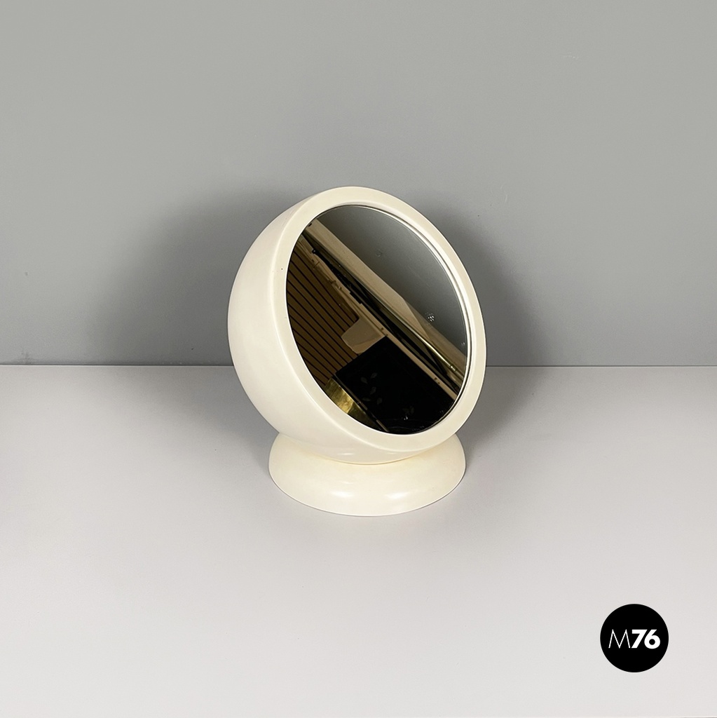 Specchio da tavolo regolabile in plastica, 1970 ca.