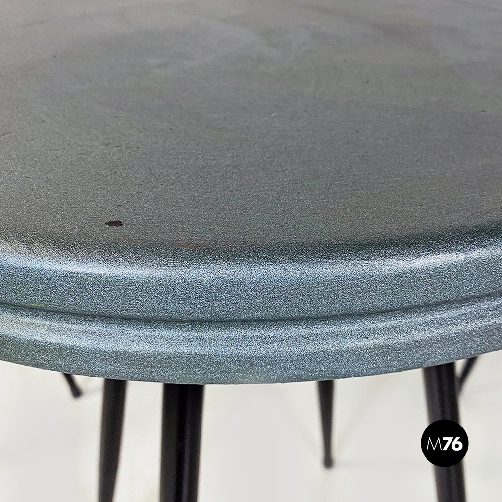 Tavoli da bar in metallo blu, 1950 ca.