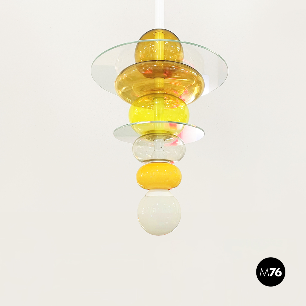 Lampadario mod. Firenze di Ettore Sottsass per Venini, 1990 ca.