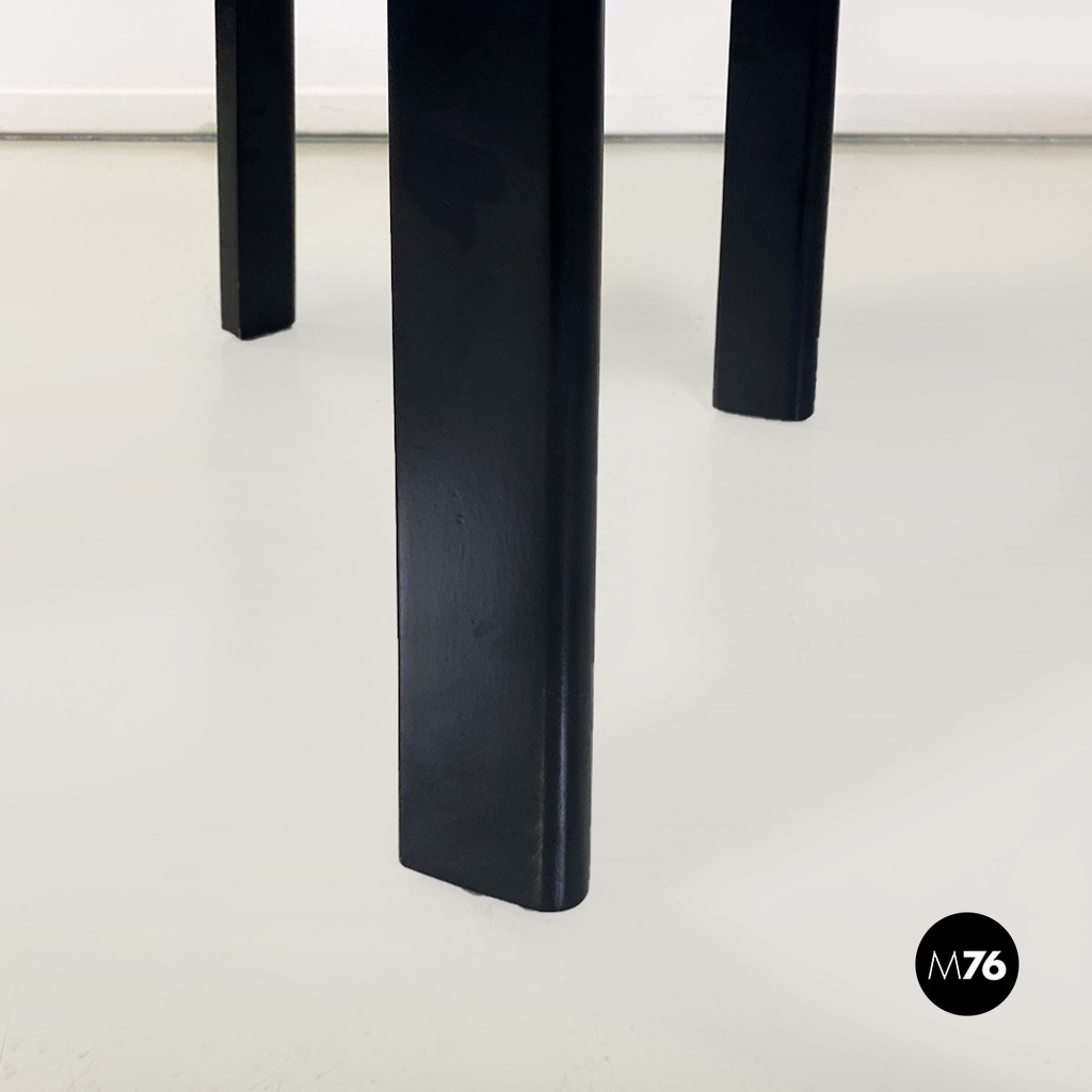 Sedie in legno laccato e paglia di Vienna, 1980 ca.