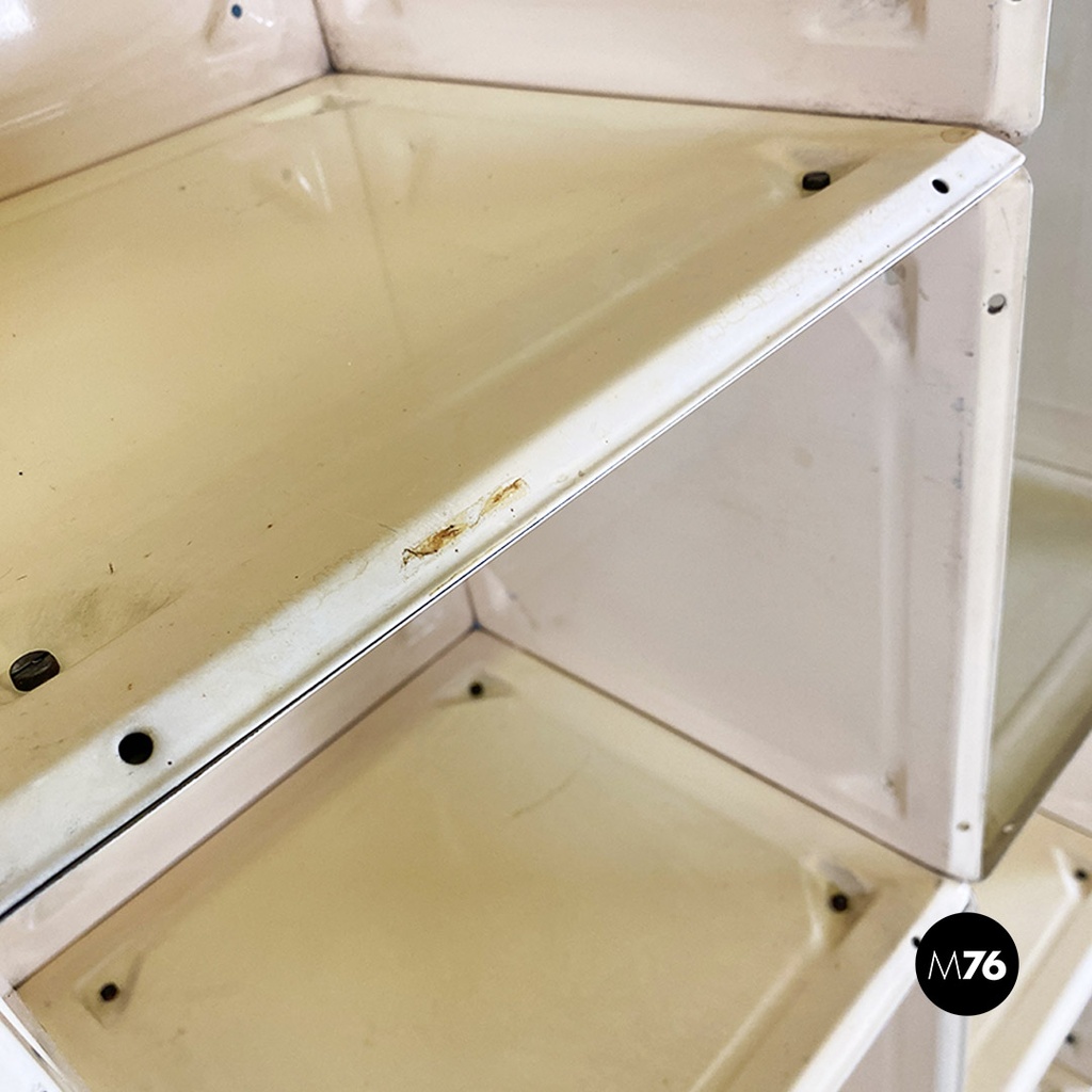 Libreria a cubi in metallo, 1970 ca.