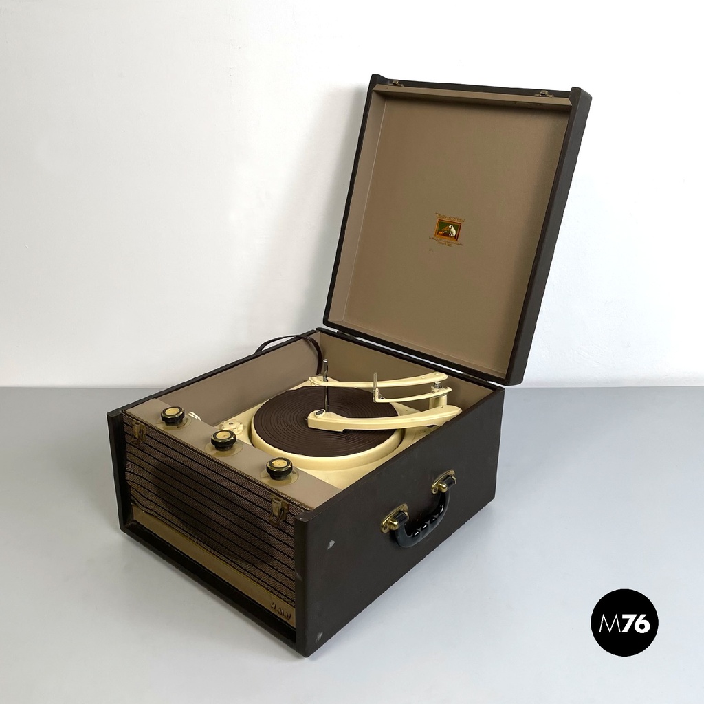 Giradischi a valigetta His Master Voice, 1950 ca.