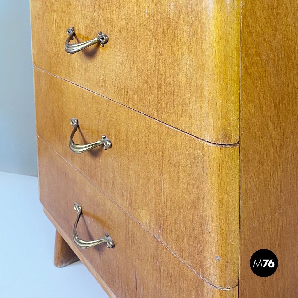 Cassettiera in legno art deco, 1940 ca.