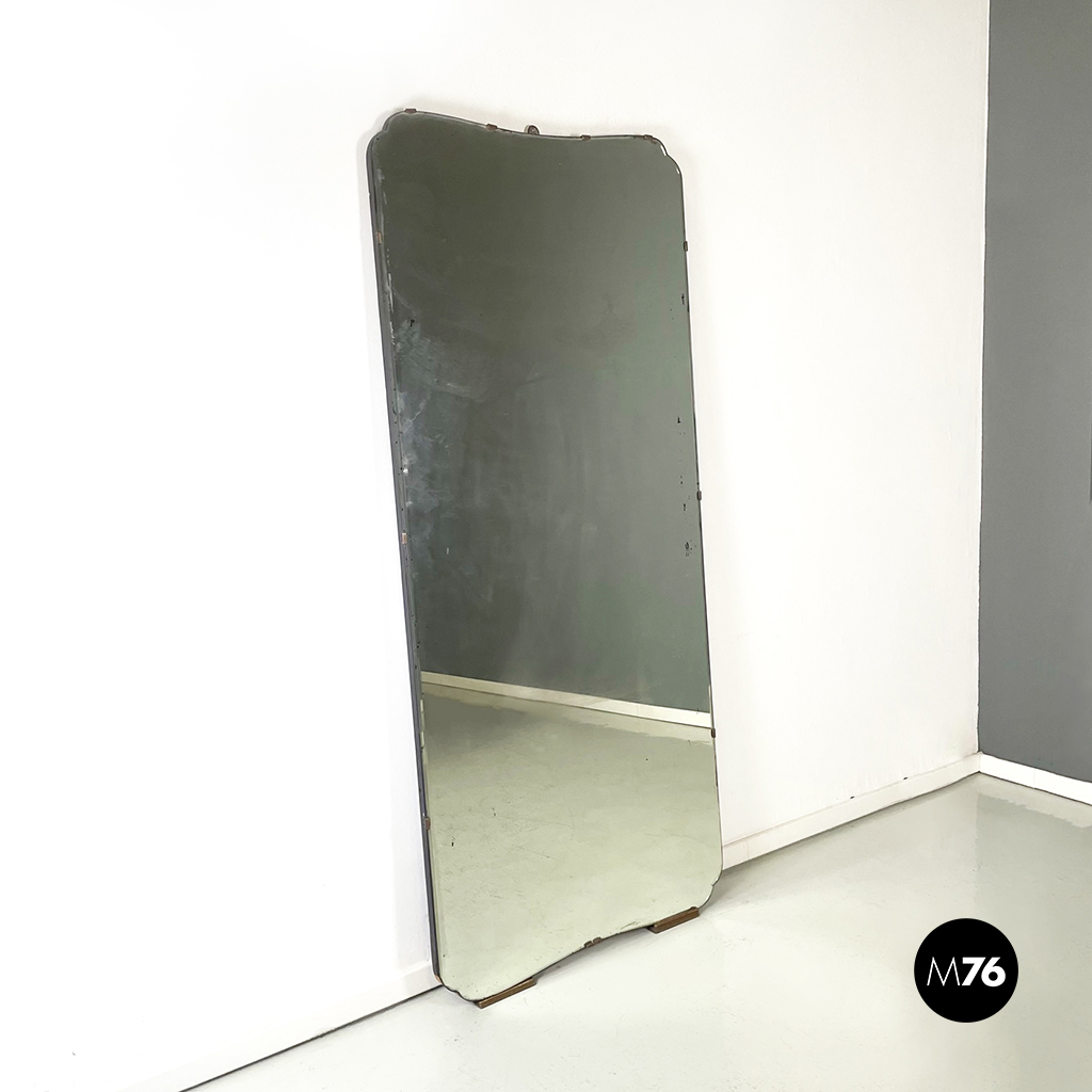 Specchio da terra in legno, 1900 ca.