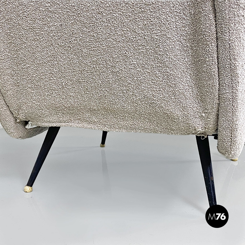 Poltrone in tessuto bouclè, 1950 ca.