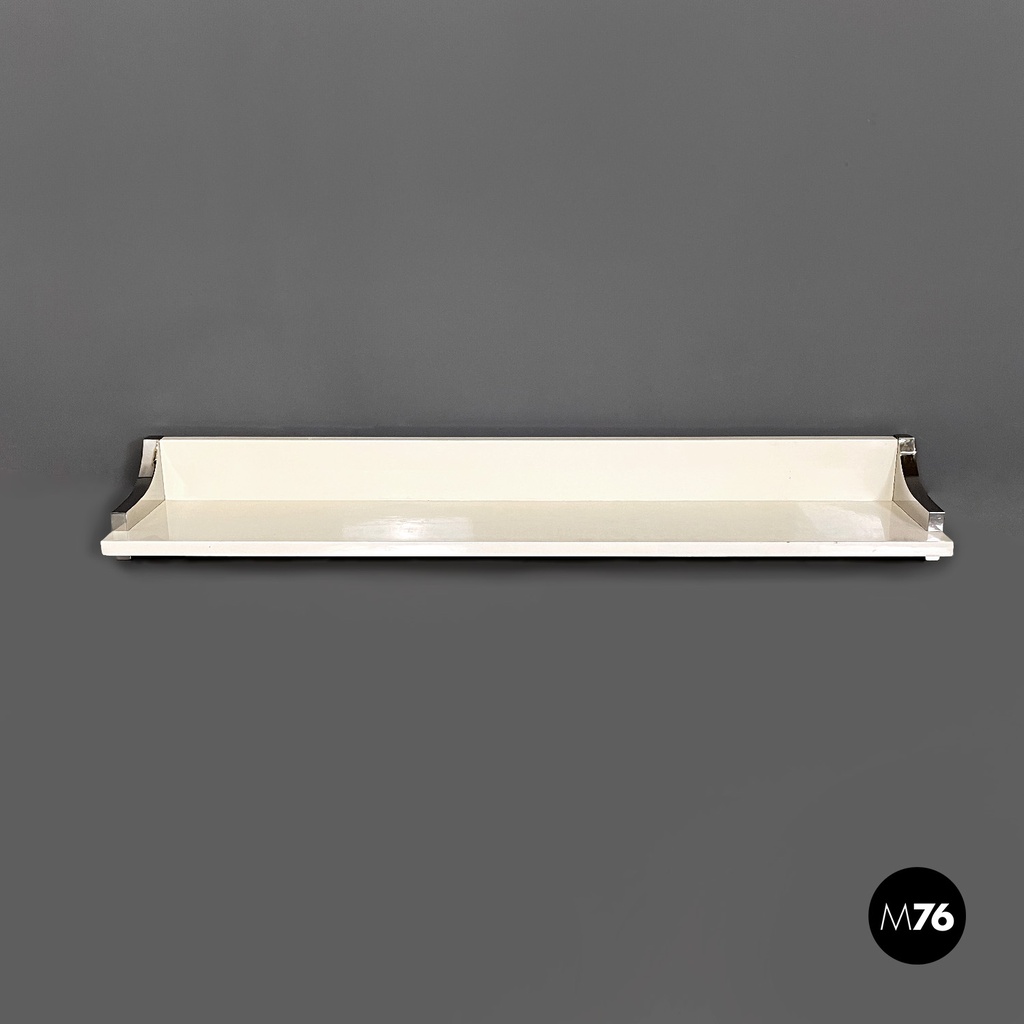 Mensola in legno laccato bianco di D.I.D., 1980 ca.