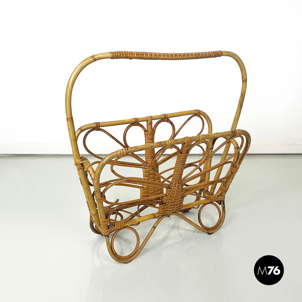 Portariviste in rattan, 1960 ca.