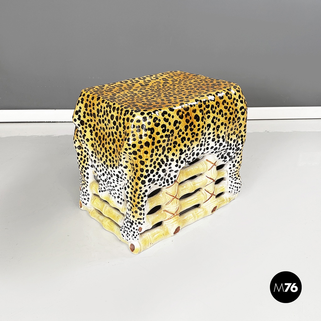 Tavolo da caffè in terracotta smaltata, 1960 ca.