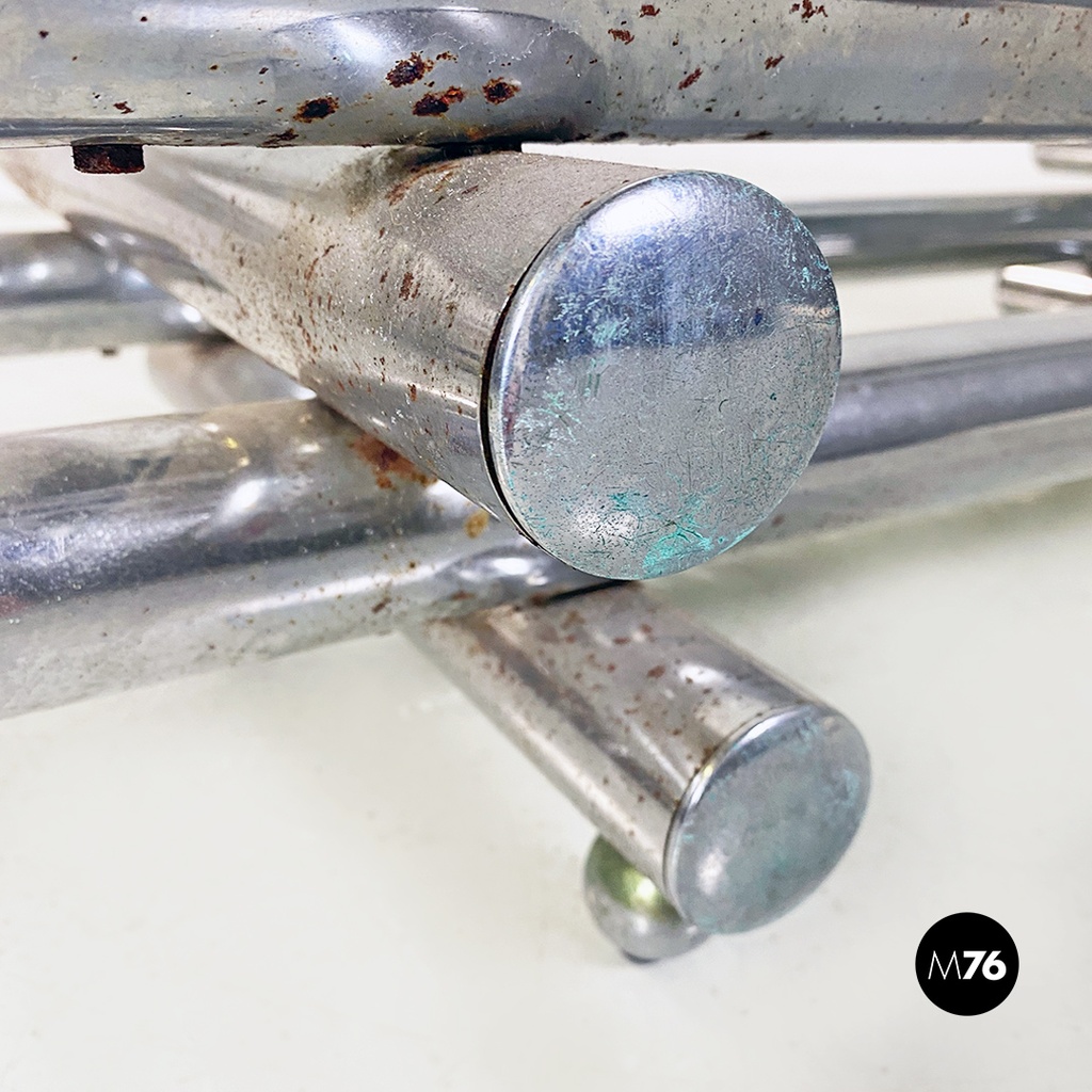  Tavolo da caffè in vetro e acciaio cromato, 1970 ca.