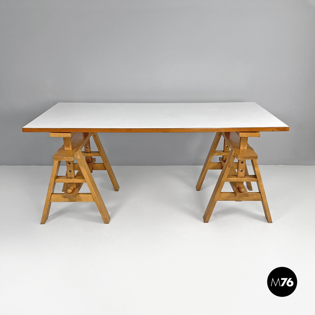 Tavolo da lavoro Leonardo di Achille Castiglioni per Zanotta, 1970 ca.