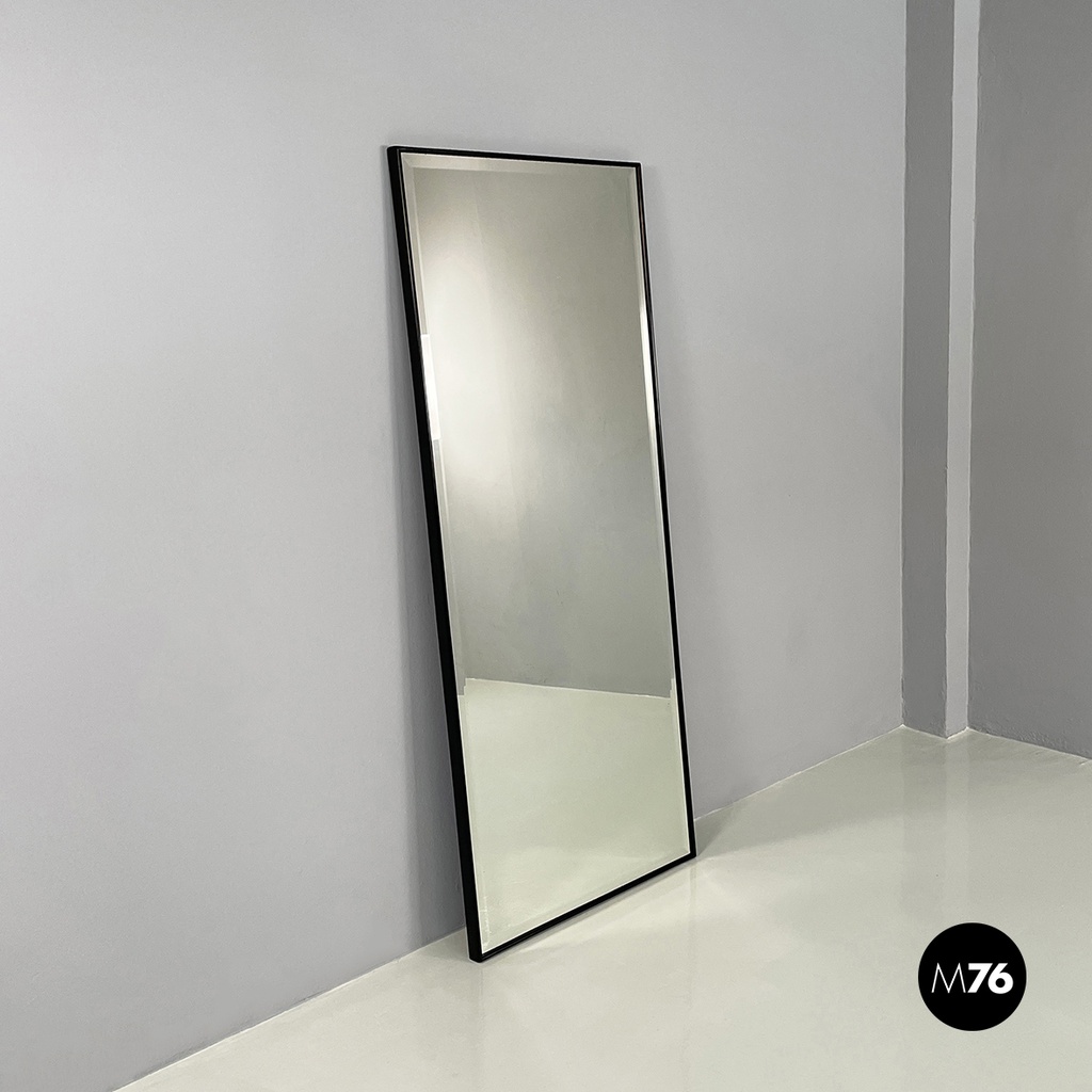 Specchio da parete in legno nero, 1990 ca.