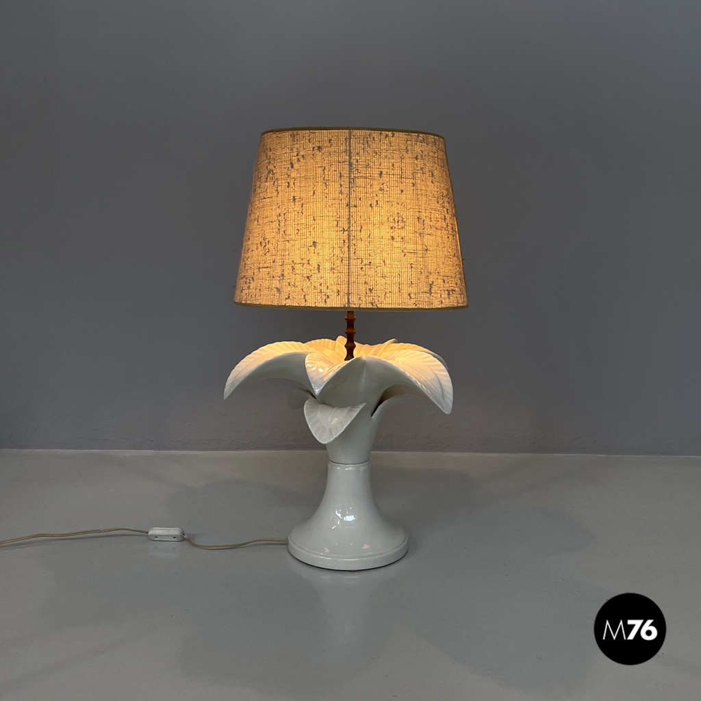 Lampada da tavolo in ceramica a forma di pianta di Ceramica del Ferlaro, 1960 ca.