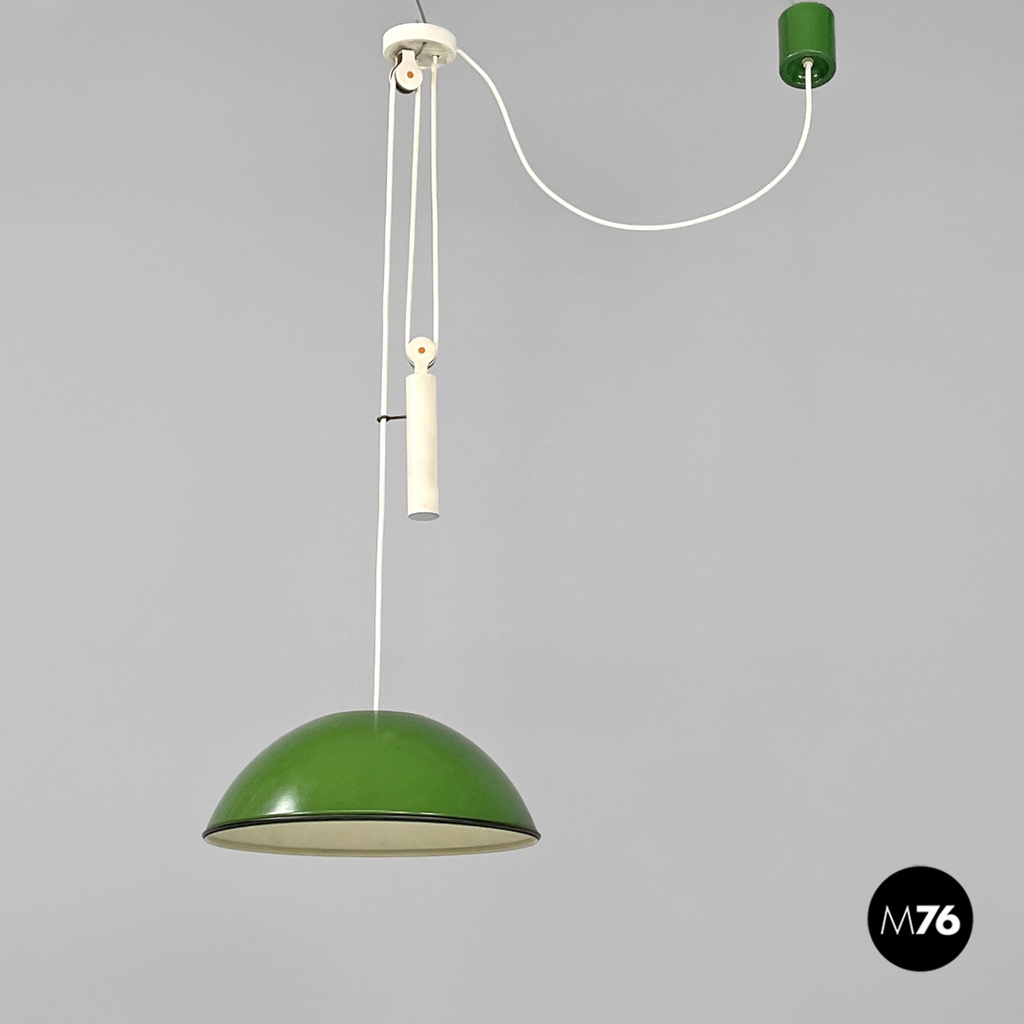Lampadario verde Relemme di Achille e Pier Giacomo Castiglioni per Flos, 1960 ca.