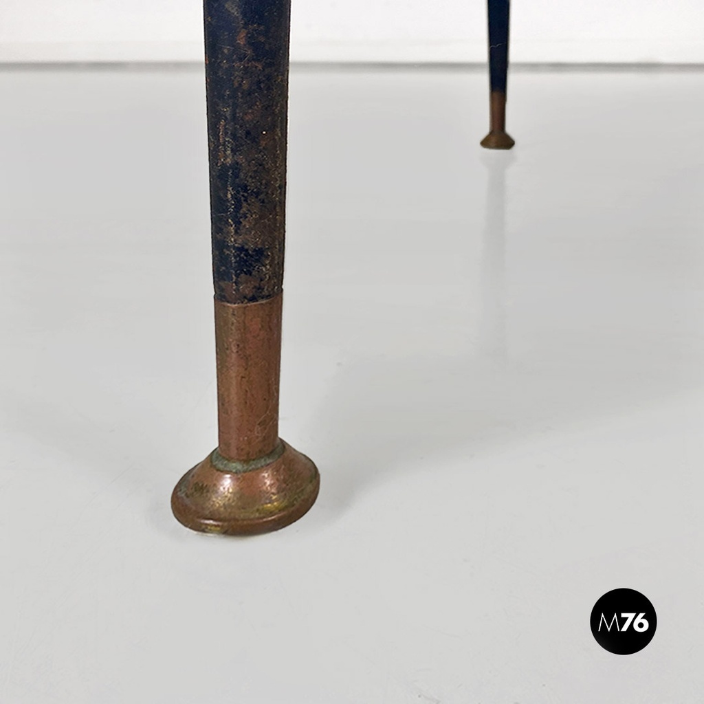 Poltrona in tessuto grigio e nero texturizzato, 1960 ca.