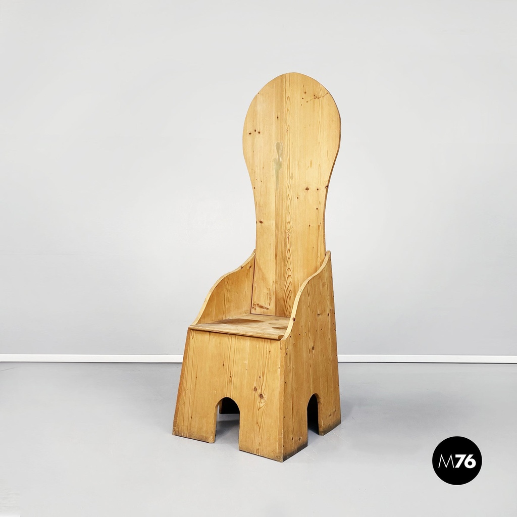 Trono in legno, 1970 ca.