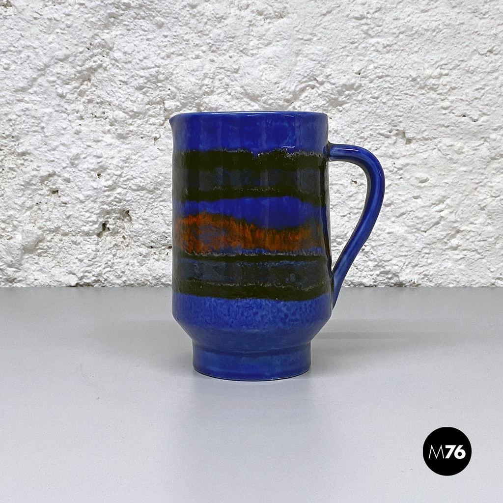 Brocca in ceramica blu, 1960 ca.