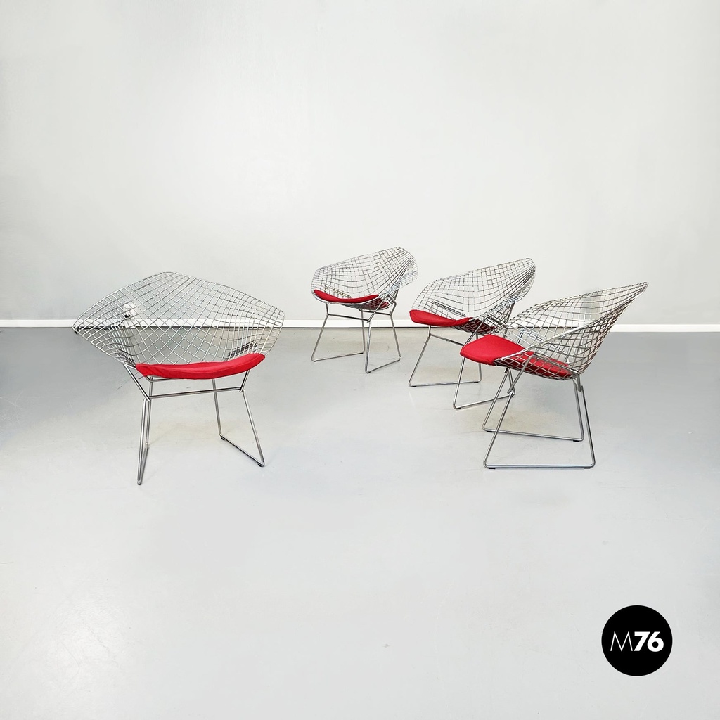 Poltrone Diamond di Harry Bertoia per Knoll, 1970 ca.