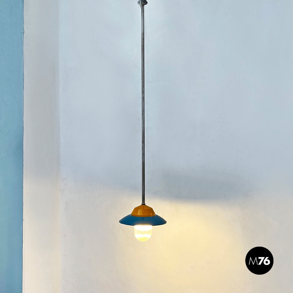 Lampadario in metallo di Palazzoli, 1950 ca.