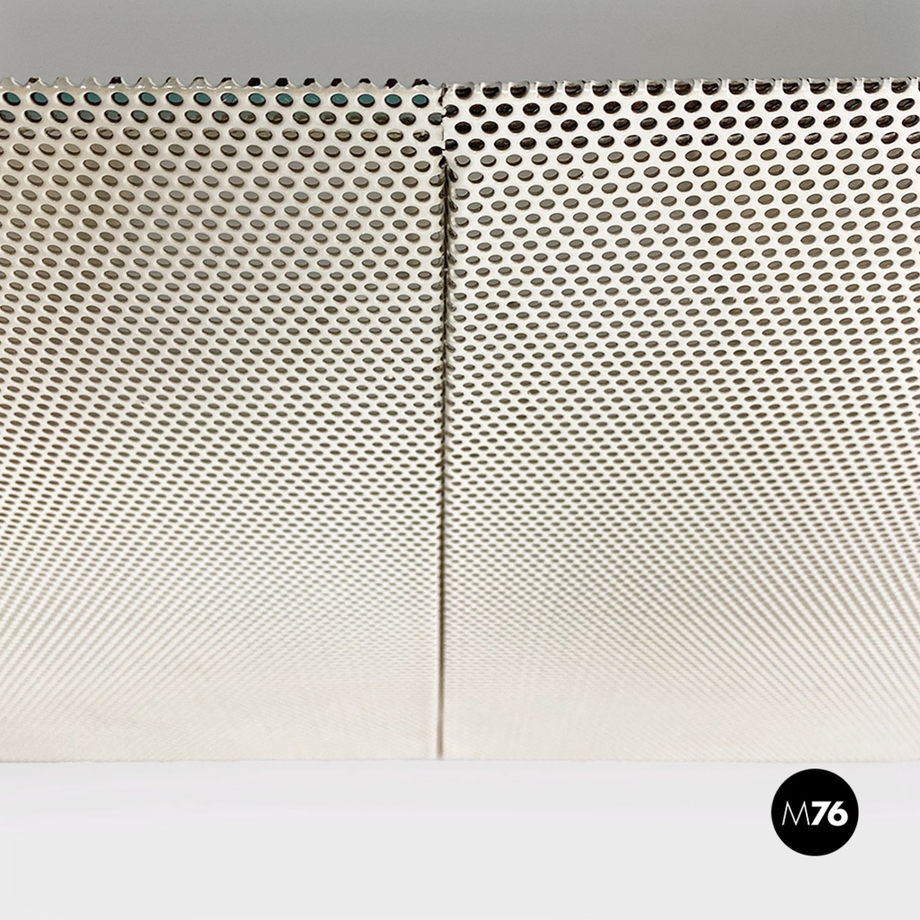 Tavolo da caffè in metallomicro forato, 1980 ca.