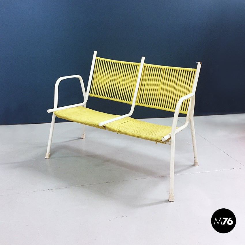 Panca da esterno in scooby giallo, 1950 ca.