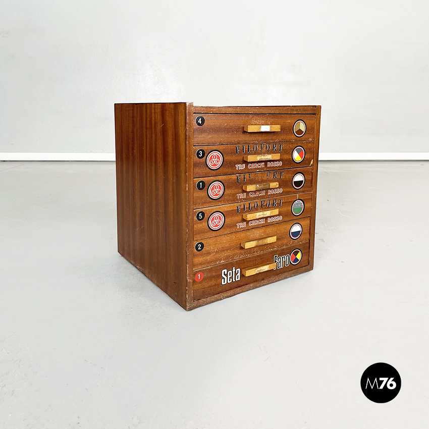 Cassettiera da cucito Filofort di Tre Cerchi ISC. e Cucirini Cartoni Coats, 1940 ca.