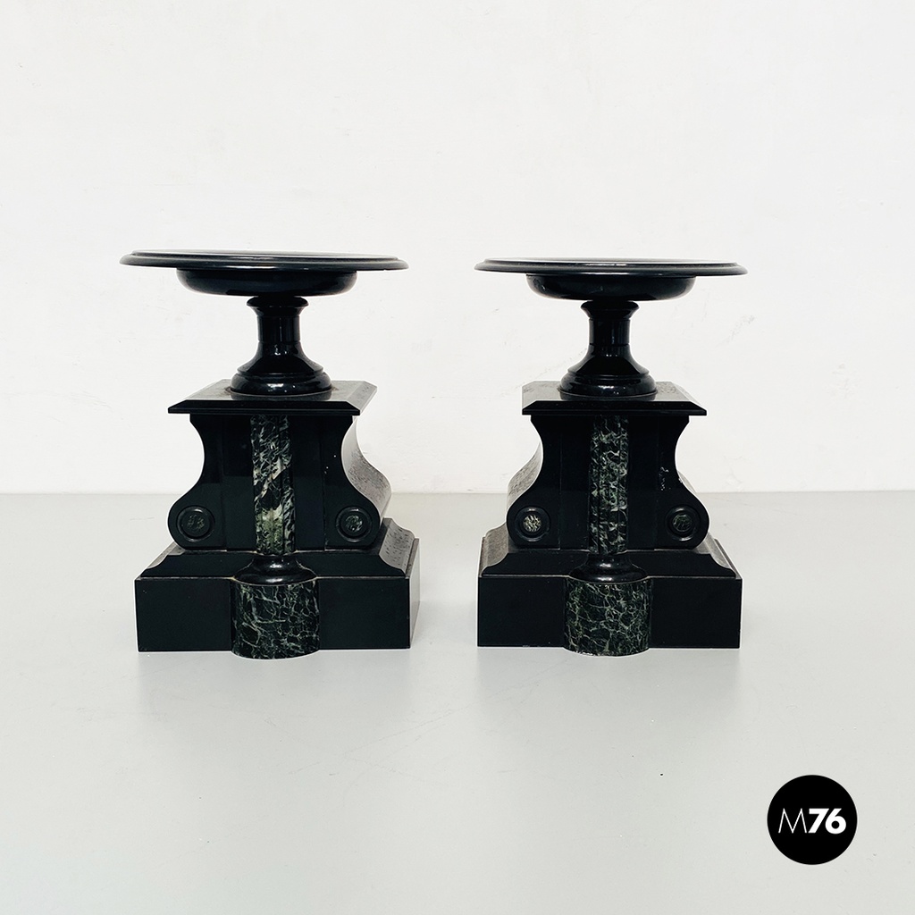 Centrotavola in onice nero, 1940 ca