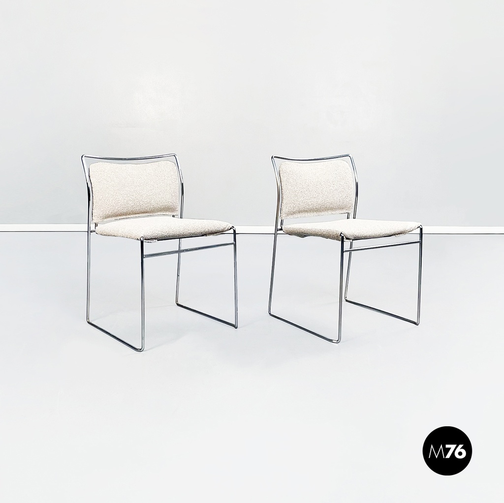 Sedie Tulu in boclè di Kazuhide Takahama per Cassina, 1968