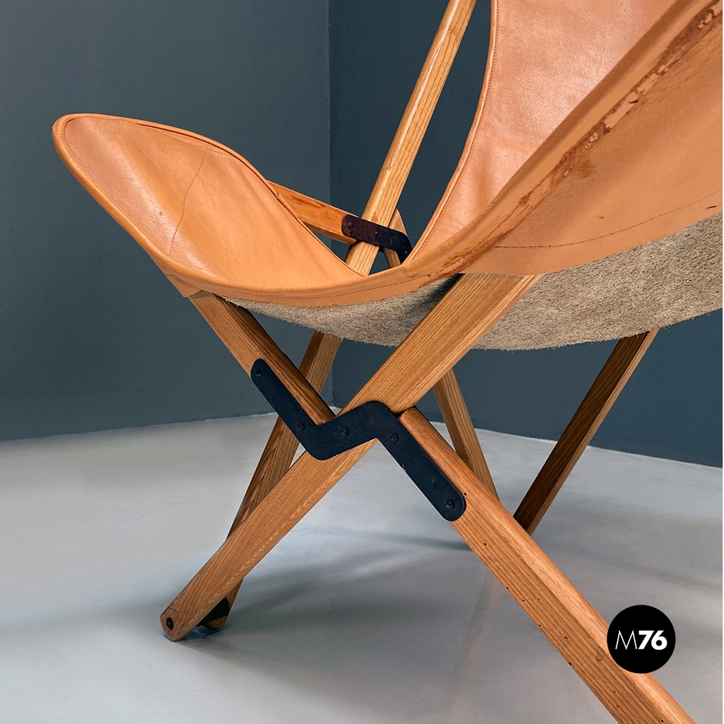 Poltrona Tripolina in pelle di Citterio, 1970 ca.