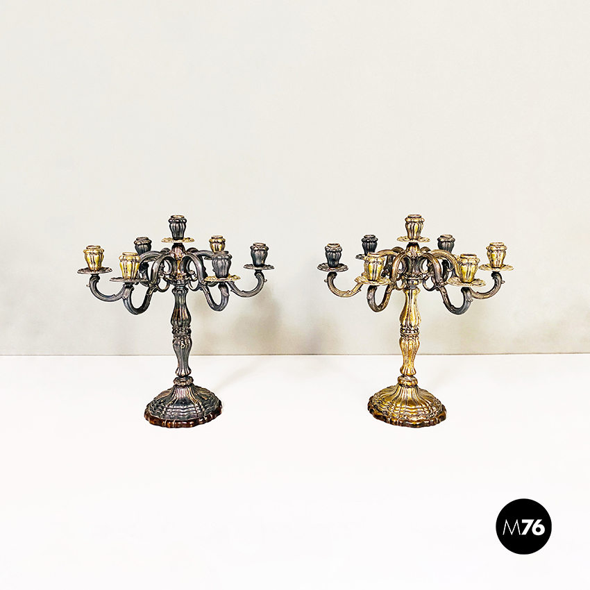 Candelabri in argento, 1840 ca.