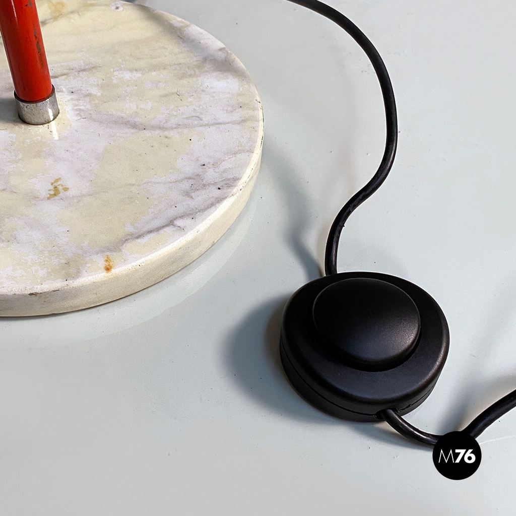 Lampada da terra in metallo rosso, 1970 ca.