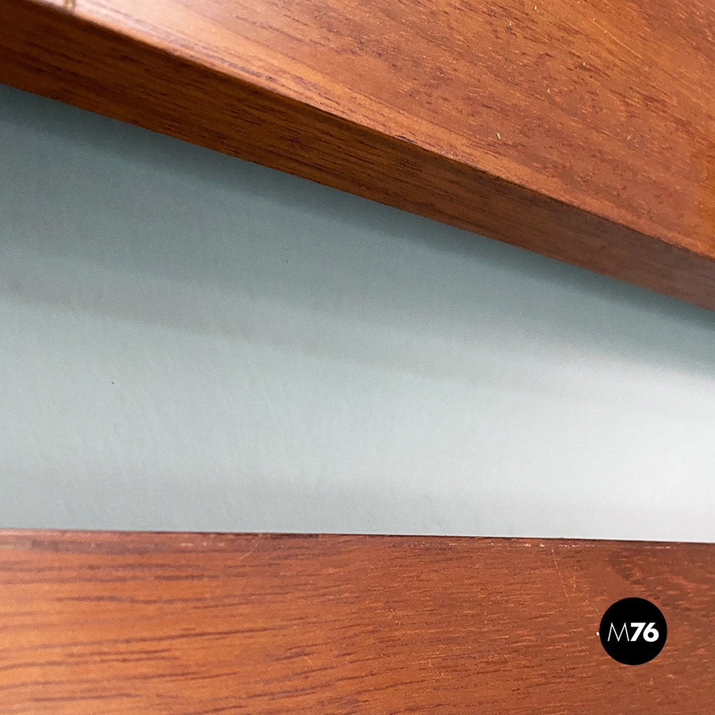 Appendiabiti in legno e ottone, 1960 ca.