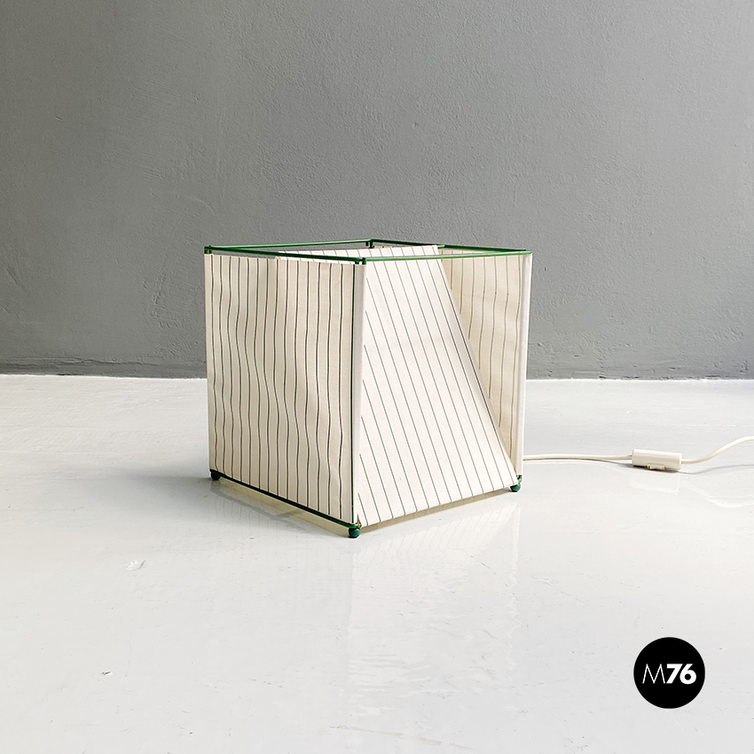 Lampada da tavolo in tessuto a righe di Ibis, 1980 ca.