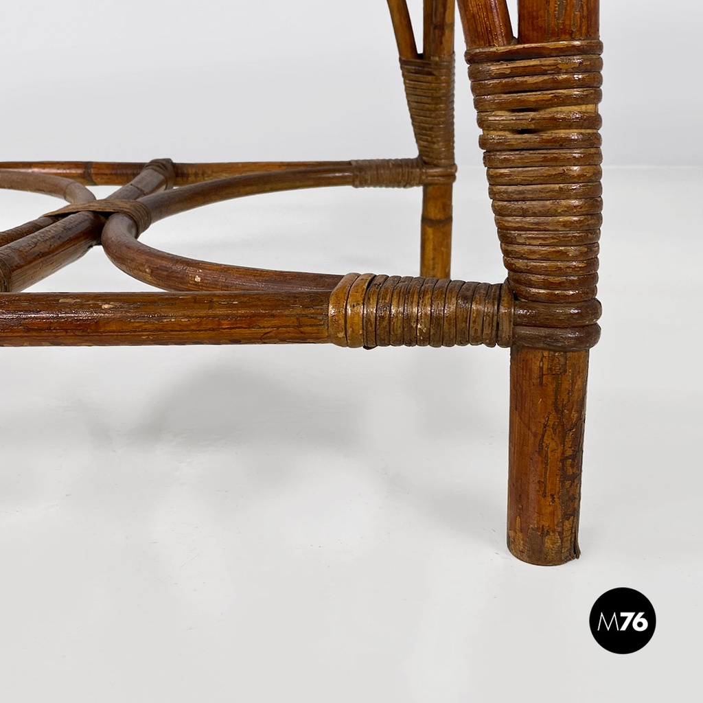 Sedie in rattan e paglia di Vienna, 1960 ca.