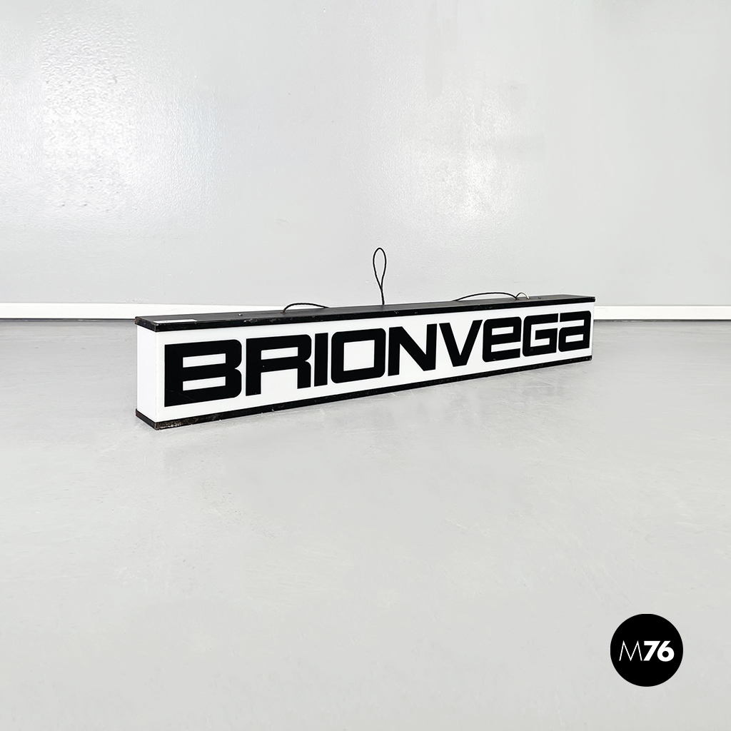 Insegna luminosa bifacciale Brionvega 1970ca.