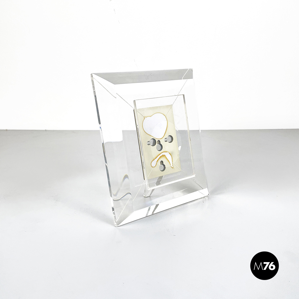 Portafoto con cornice in plexiglass, 1970 ca.