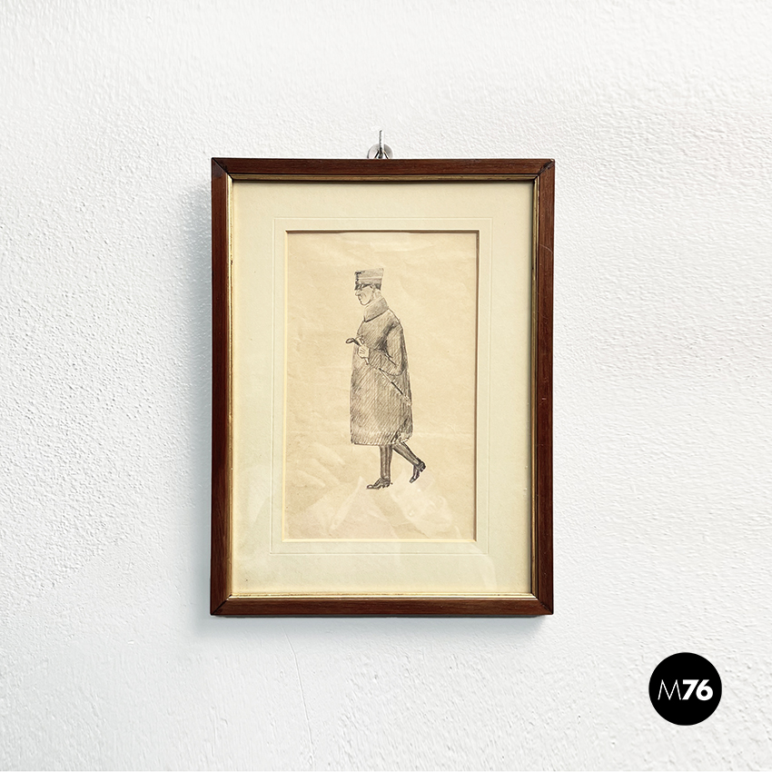 Disegno a matita su carta, 1900 ca.