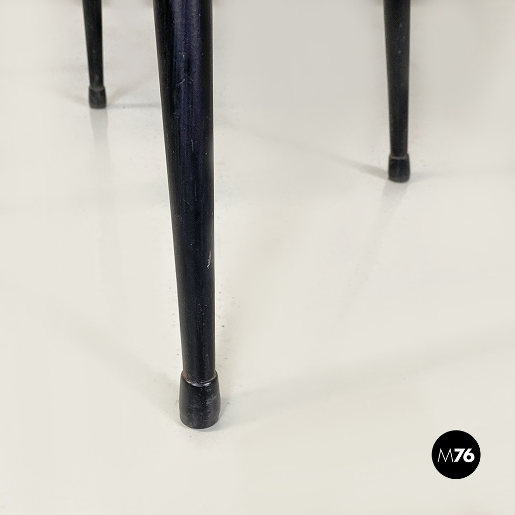 Tavolo da bar in metallo verde e nero, 1950 ca.