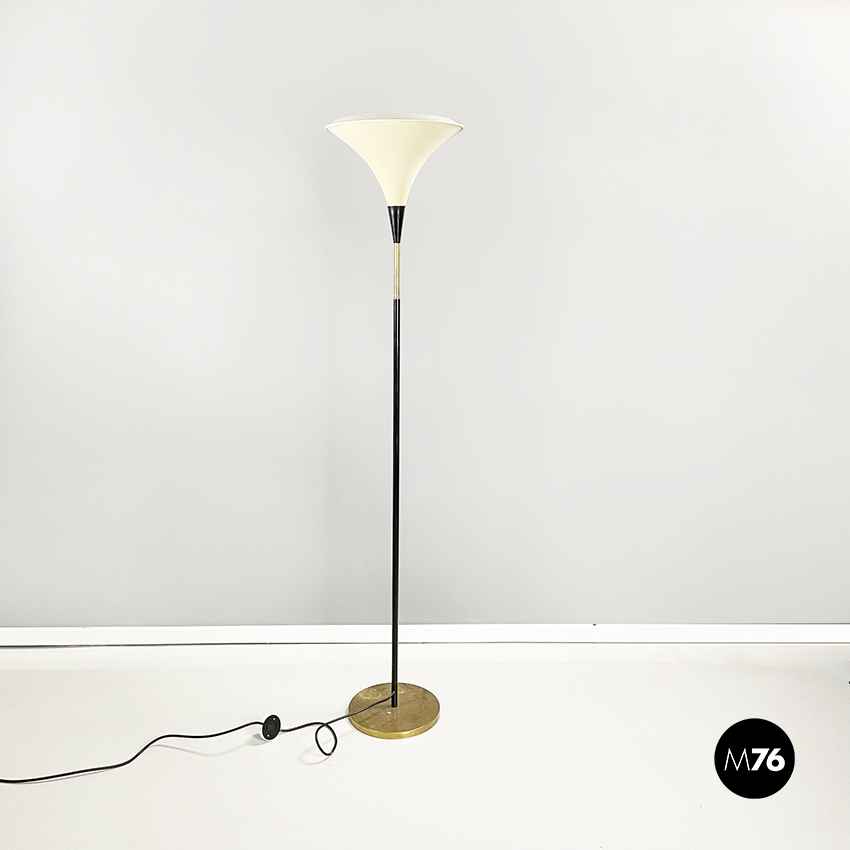 Lampada da terra in metallo, 1950 ca.