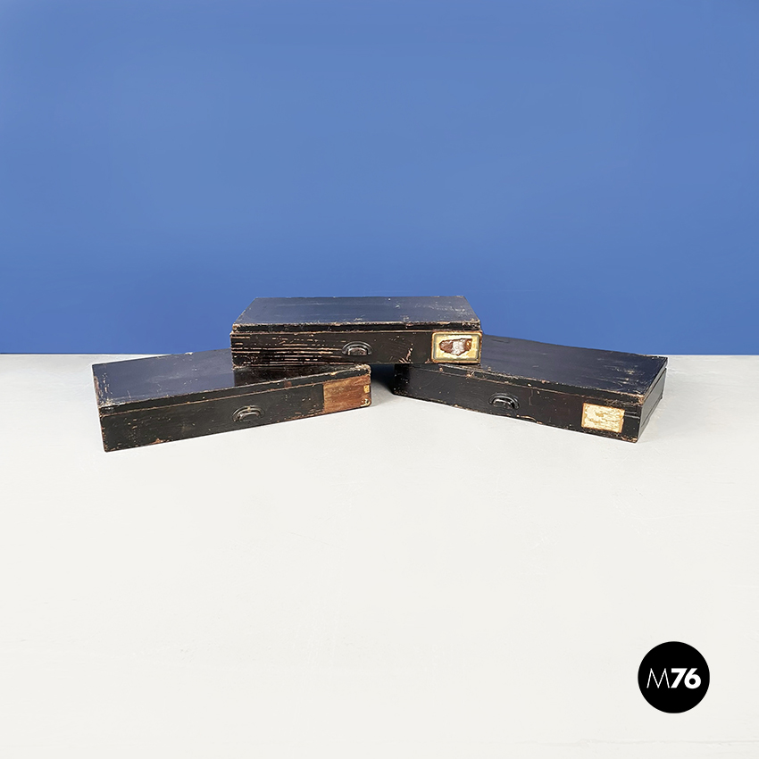 Scatole contenitore in legno, 1900 ca.