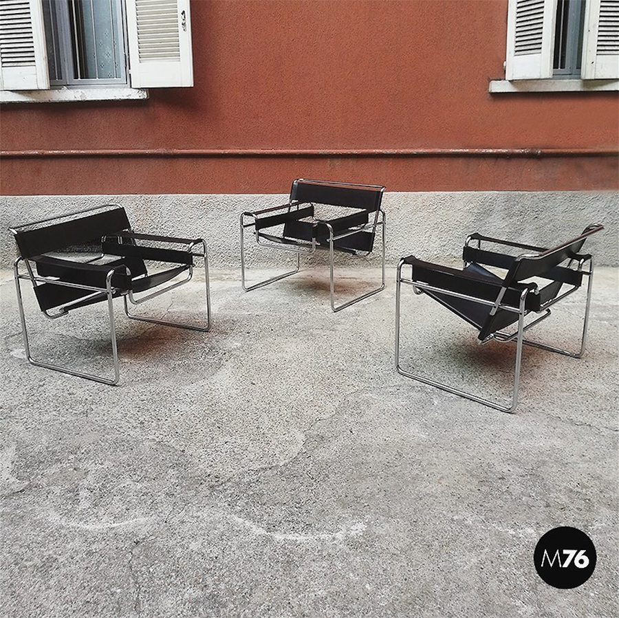 Poltrone Wassily di Marcel Breuer per Gavina, 1970 ca.
