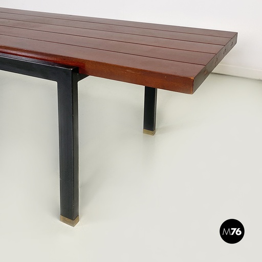 [2320003315] Panca in legno e metallo, 1960 ca.