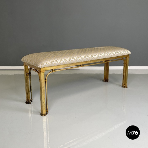 [2320004182] Panca o poggiapiedi con tessuto floreale, 1980 ca.