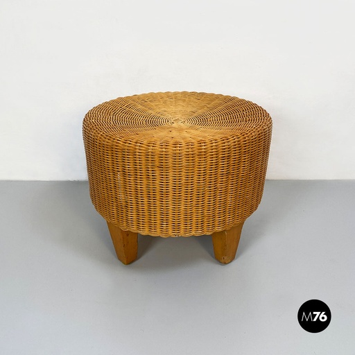 [2220001353] Pouf in vimini, 1960 ca.