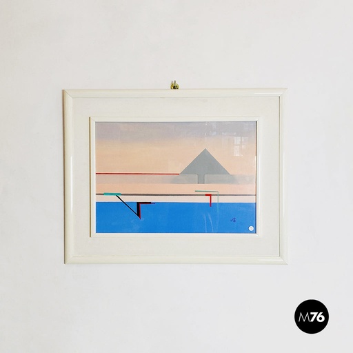 [2220001476] Quadro con rappresentazione geometrica, 1988