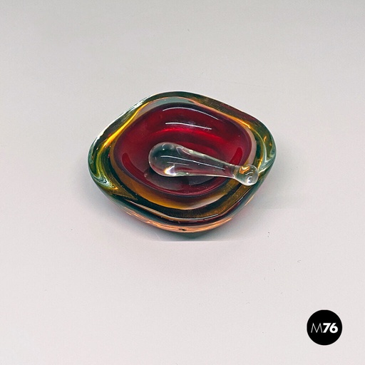 [2220001618] Posacenere con spegni sigaretta in vetro di Murano, 1970 ca.