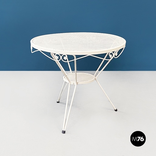 [2220002078] Tavolo da giardino in ferro bianco, 1960 ca.