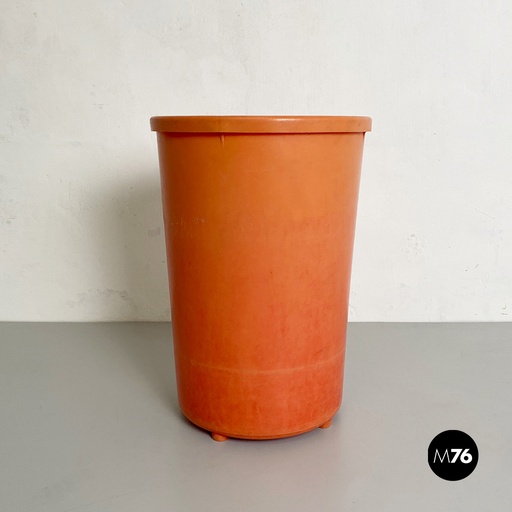 [2220002105] Cestino in plastica arancione Metaldomus Udine, 1980 ca.