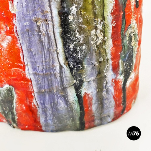 [2220002709] Portaombrelli in ceramica arancio, 1960 ca.